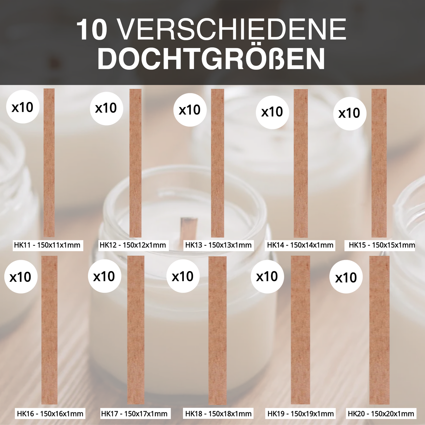 HDK Holzdocht Set