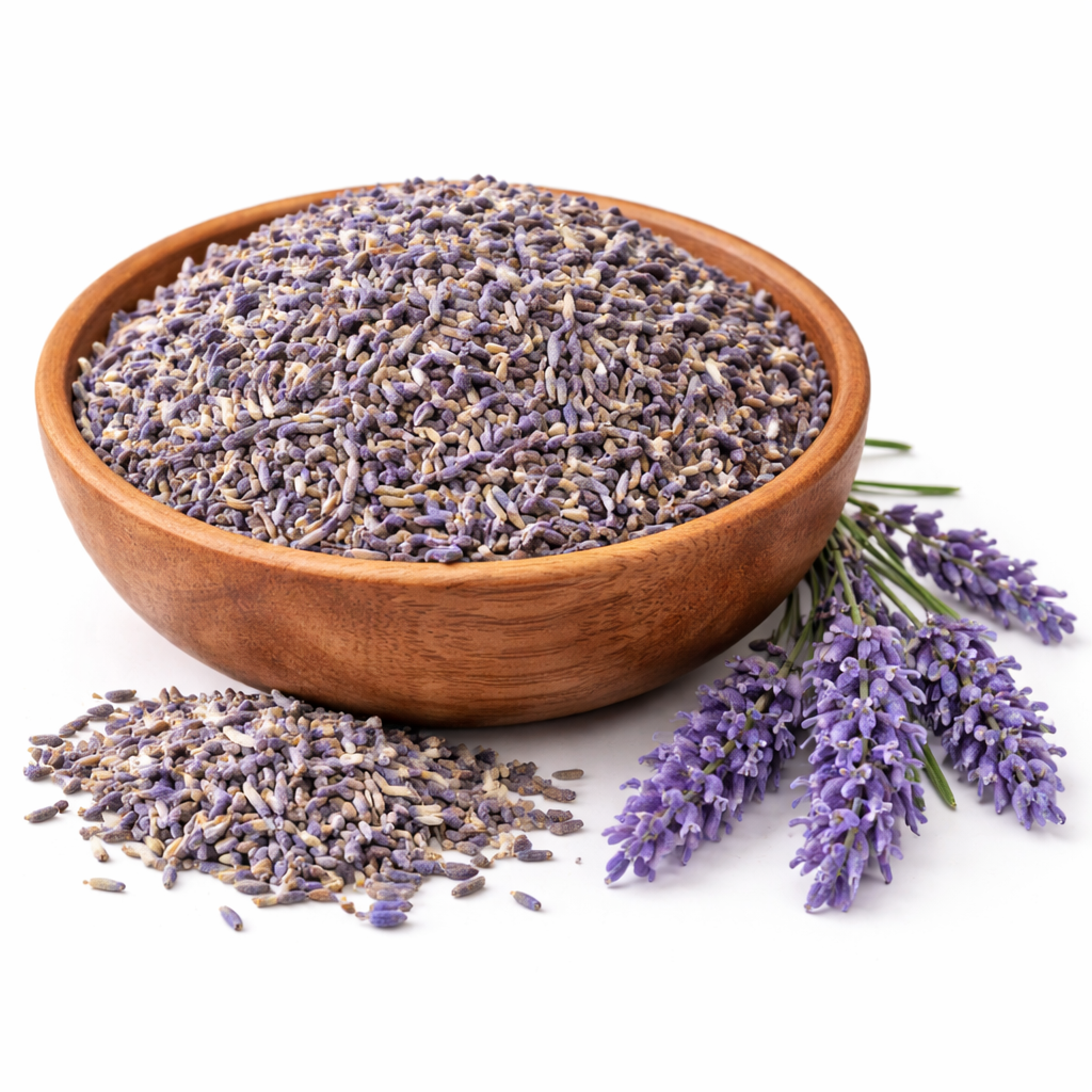 Dried lavender flowers
