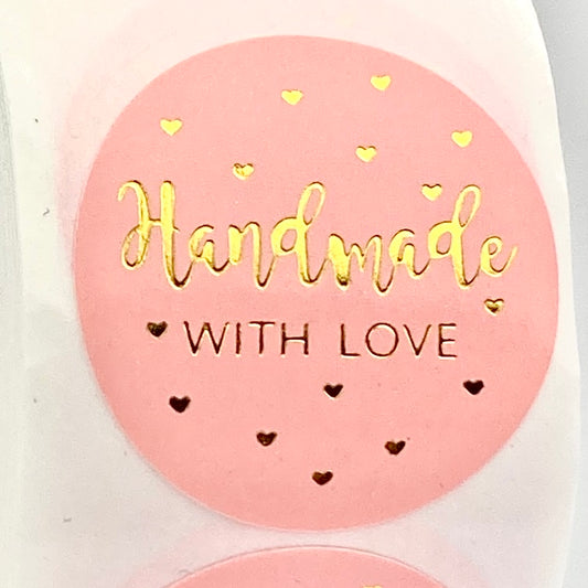 Aufkleber „Handmade with Love“