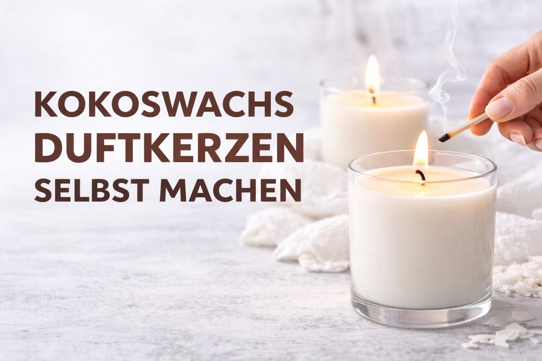 Duftende Kokoswachskerze im Glas selber machen