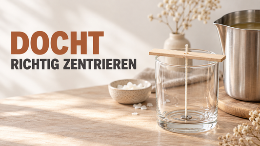 Kerzendocht richtig zentrieren: So bleibt er mittig