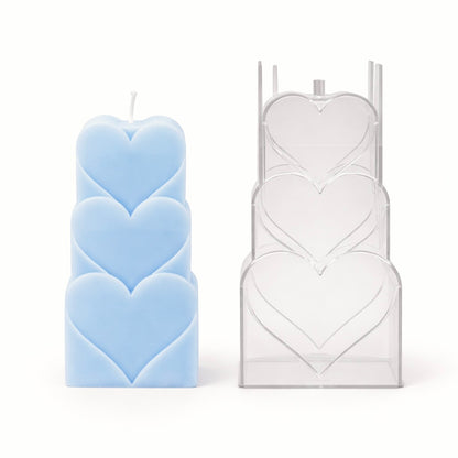 Candle mold heart motif 