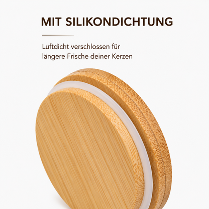 Bamboo lid for 300ml glass jars
