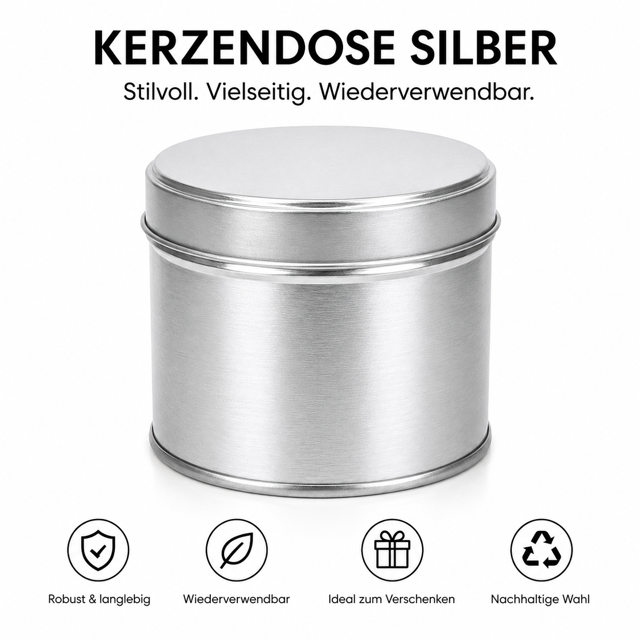 Kerzendose | Silber