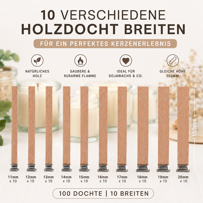 HDK Holzdocht Set