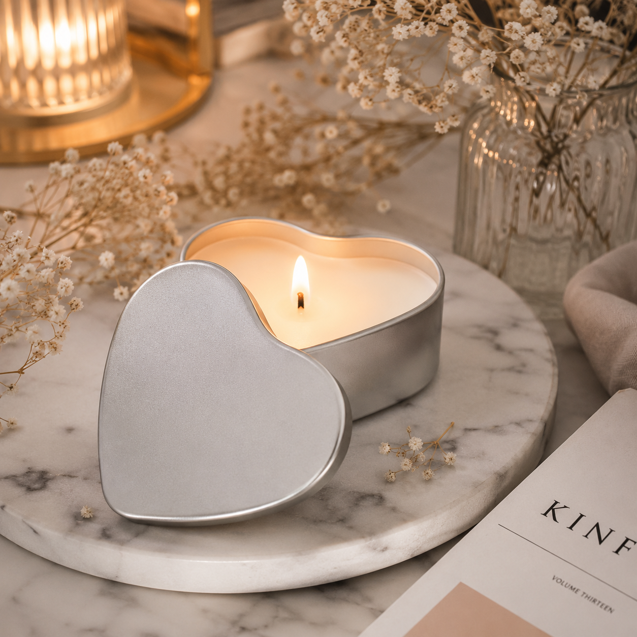 Candle box heart | Silver