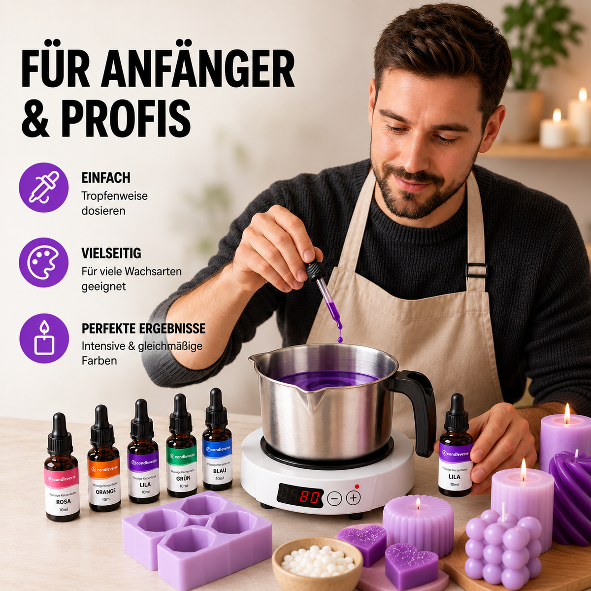 Flüssige Kerzenfarbe | Lila