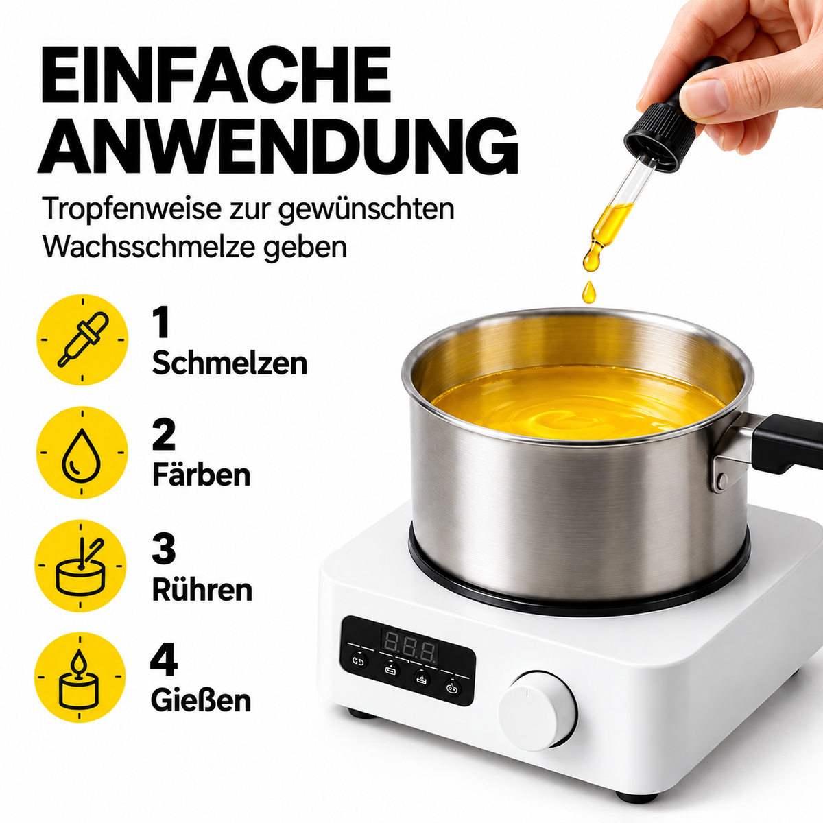 Flüssige Kerzenfarbe | Gelb