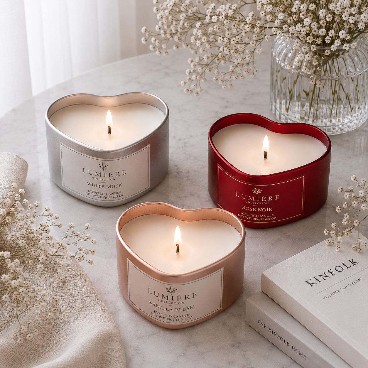 Candle box heart | Red