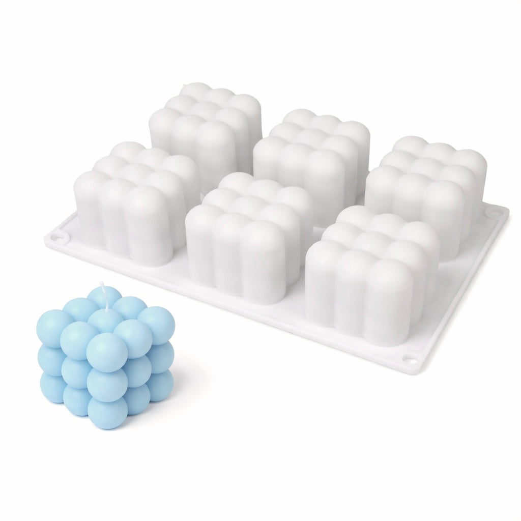 Silicone mold for 6 bubble candles