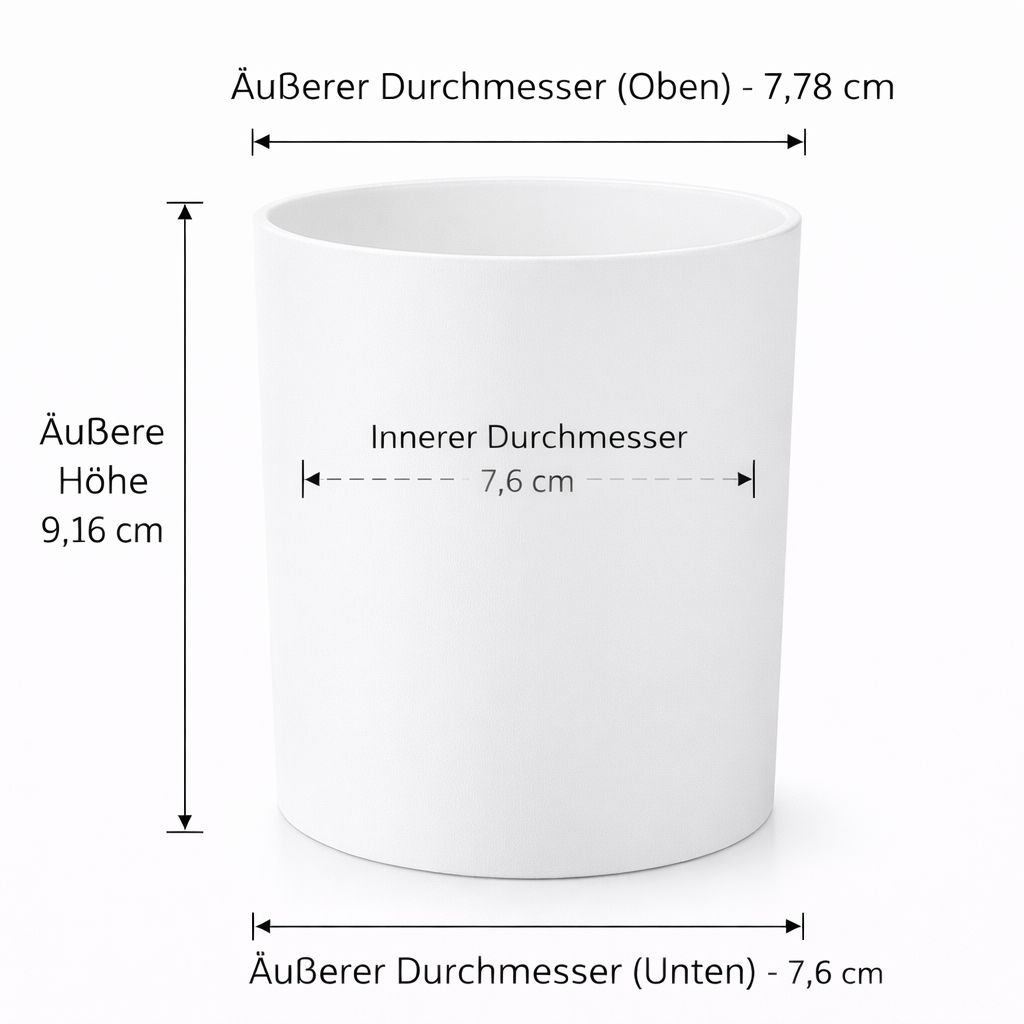 Kerzenglas | Mattweiß