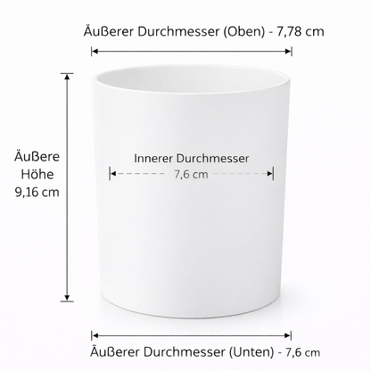 Kerzenglas | Mattweiß