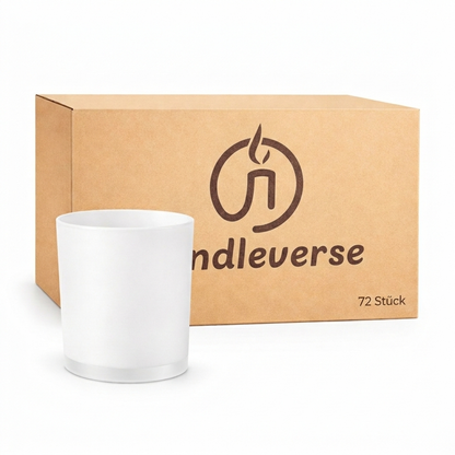 Kerzenglas | Mattweiß