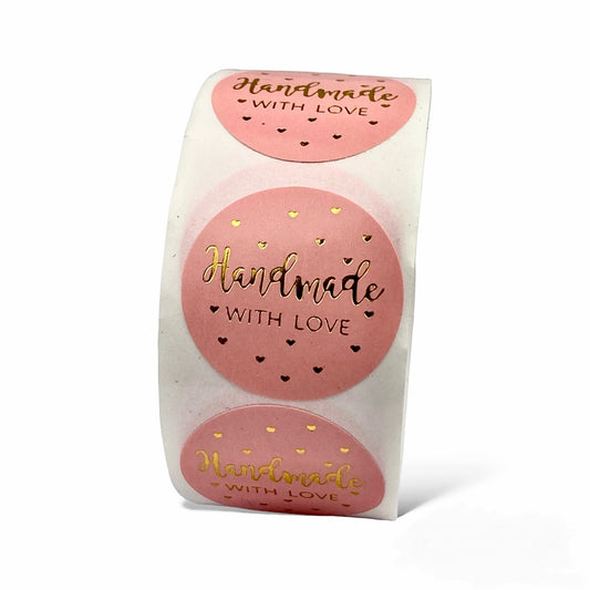 Aufkleber „Handmade with Love“