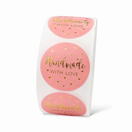 Aufkleber „Handmade with Love“